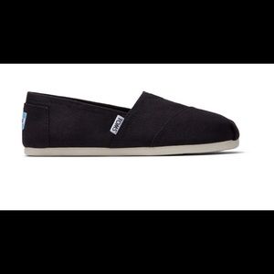TOMS Black Canvas Women's Classics 8.5